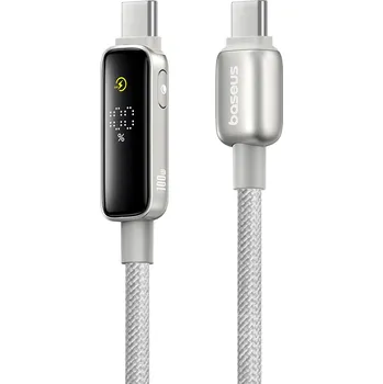 Baseus Data Cable Vipow Type-C Rychlé Nabíjení Displej Režim Spánku 100W 1m Galaxy Přírodní Titan