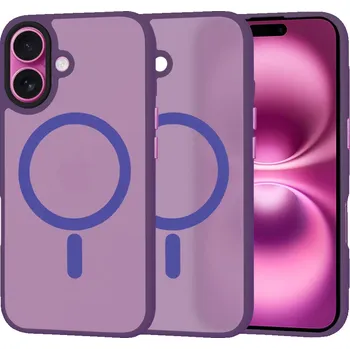 Pouzdro na mobilní telefon Techsuit HaloFrost MagSafe Series iPhone 16 Plus Hluboká Fialová