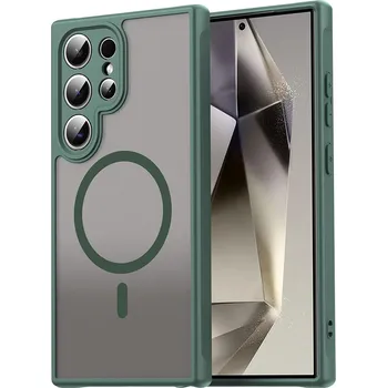 Pouzdro na mobilní telefon Techsuit HaloFrost II MagSafe pro Samsung Galaxy S24 Ultra zelená