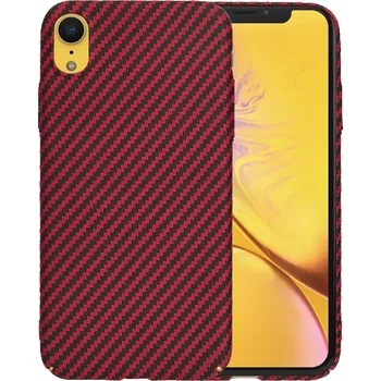Pouzdro na mobilní telefon Techsuit Carbonite FiberShell kryt pro iPhone XR červený