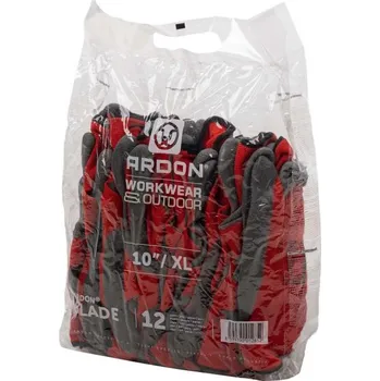 Pracovní rukavice Máčené rukavice ARDON®BLADE - maloobchodní balení 12 párů - červené odstíny / 10 / XL / červená