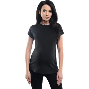 Purple Těhotenské tričko Basic Boyfriend černé bavlněné Velikost: XL