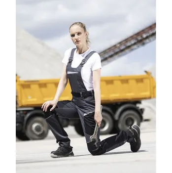 Dámské kalhoty s laclem ARDON®REFIWAN® tmavě šedá - Regular / šedé odstíny / 54 / L / šedá