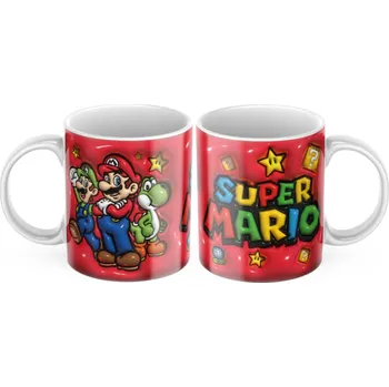 Keramický hrníček Supermario - Červená