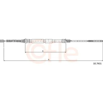 Lanko parkovací brzdy Lanko ruční brzdy COFLE 92.10.7431