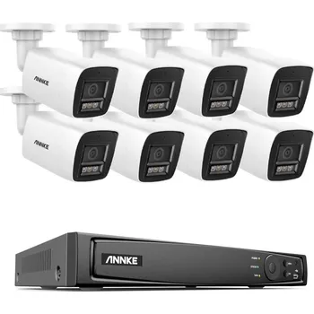 Bezpečnostní kamera 12MP IP PoE kamerový set, 8 pevných kamer, H