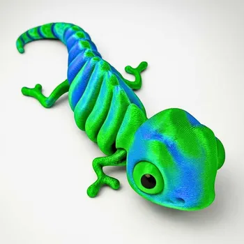 Svíčkománie3D Hýbací Chameleon 3D Modro-zelená lesklá