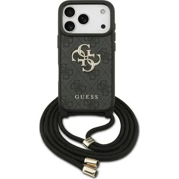 Pouzdro na mobilní telefon Guess Crossbody Cord 4G Big Logo GUHCP17LP4GMGCRK iPhone 17 Pro černá