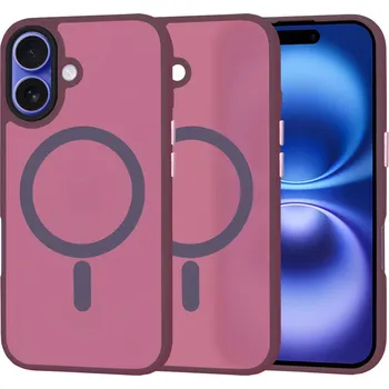 Pouzdro na mobilní telefon Techsuit HaloFrost MagSafe Series iPhone 16 Bordeaux