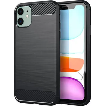 Pouzdro na mobilní telefon Techsuit Karbon Silikon iPhone 11 Černý