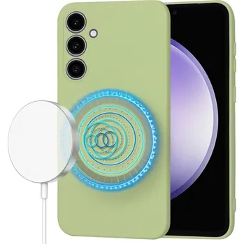 Pouzdro na mobilní telefon Techsuit SoftFlex MagSafe pro Samsung Galaxy S23 FE v barvě matcha