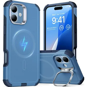 Pouzdro na mobilní telefon ESR Cyber Armor Kickstand pro iPhone 16 modrá