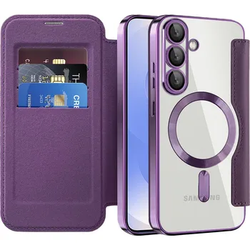 Pouzdro na mobilní telefon Pouzdro na knihu Techsuit SmartMag Samsung Galaxy S25 Plus fialové