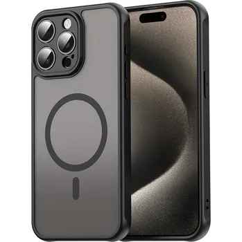 Pouzdro na mobilní telefon Techsuit HaloFrost II MagSafe kryt pro iPhone 15 Pro Max černý