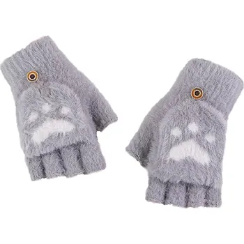 Rukavice Rukavice Techsuit ST0017 z norkové kožešiny velikost 17 cm šedé