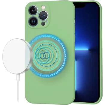 Pouzdro na mobilní telefon Techsuit SoftFlex MagSafe pro iPhone 13 Pro Max v mátově zelené