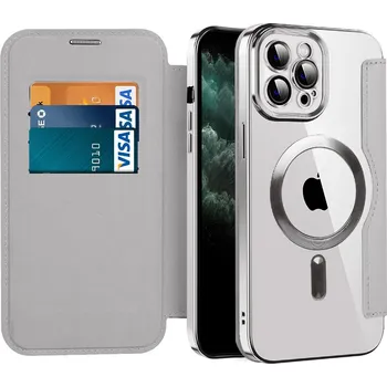 Pouzdro na mobilní telefon Pouzdro na knihu Techsuit SmartMag pro iPhone 11 Pro Max šedé