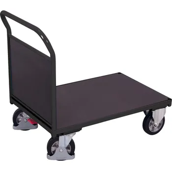 Stavební technika Variofit Plošinový vozík s madlem, plná výplň, Variofit, ložná plocha 102 x 70 cm, do 1000 kg, modrá/antracit Barva: antracit RAL7016