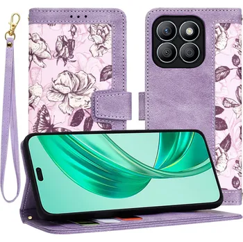 Pouzdro na mobilní telefon Techsuit FlipCraft Honor X8b Tajemná fialová