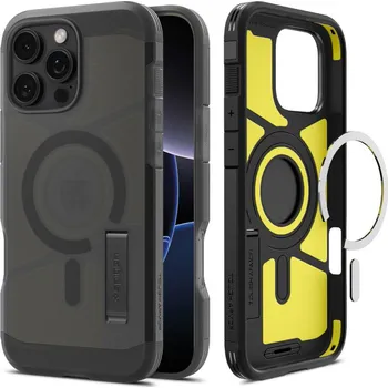 Pouzdro na mobilní telefon Spigen Tough Armor MagSafe pro iPhone 16 Pro v černé barvě Frost