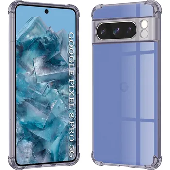 Pouzdro na mobilní telefon Techsuit Shockproof průhledný silikon Google Pixel 8 Pro kouřově černá