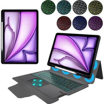 Techsuit KeyTab Pro s ochrannou fólií iPad Air 13 2024 2025 černá