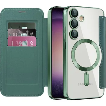 Pouzdro na mobilní telefon Techsuit SmartMag knížkové pouzdro Samsung Galaxy S23 Plus zelené