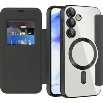 Pouzdro na mobilní telefon Pouzdro na knihu Techsuit SmartMag pro Samsung Galaxy A55 5G černé