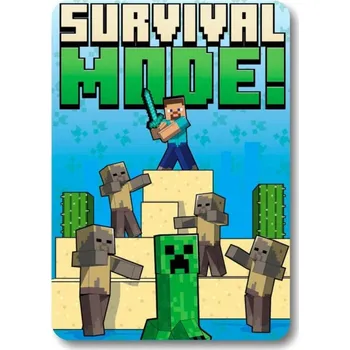 Dětská deka Dětská deka fleecová Minecraft 100×140 cm