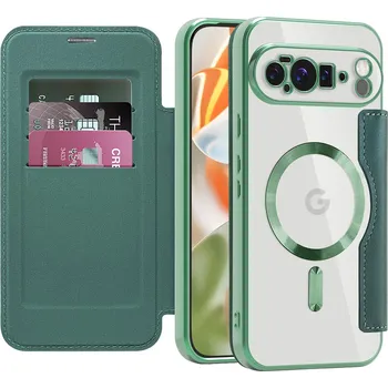 Pouzdro na mobilní telefon Pouzdro na knihu Techsuit SmartMag pro Google Pixel 10 Pro XL zelené
