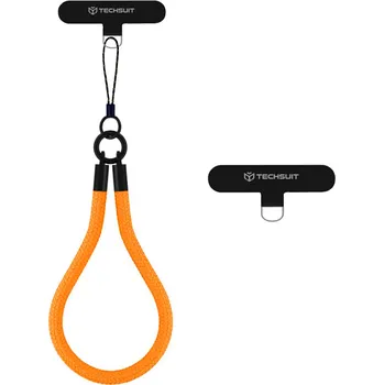 Techsuit - popruh na zápěstí pro telefony s klíčenkou nylonový odolný - planoucí plamen