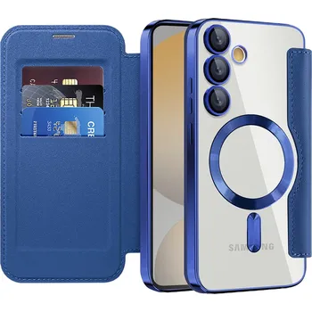 Pouzdro na mobilní telefon Pouzdro na knihu Techsuit SmartMag pro Samsung Galaxy S24 FE modré