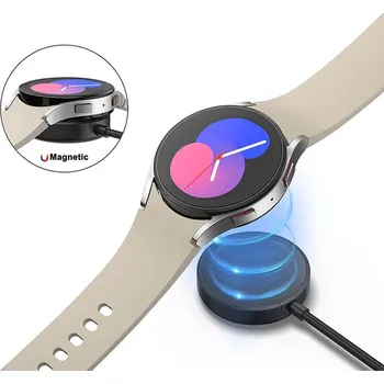 Techsuit TSC12 Bezdrátová nabíječka pro Galaxy Watch 3 4 5 6 s držákem Black