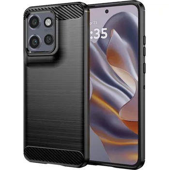 Pouzdro na mobilní telefon Techsuit Carbon Silicone pro Motorola Edge 50 Neo Edge 60 Neo ThinkPhone 25 černá