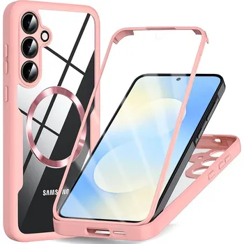 Pouzdro na mobilní telefon Techsuit ColorVerse 360 MagSafe Series + Ochranné sklo Samsung Galaxy S25 FE Růžová