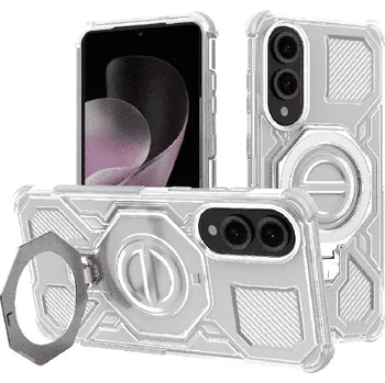 Pouzdro na mobilní telefon Techsuit Carbon Shield PRO pro Samsung Galaxy S25 Edge bílá průhledná