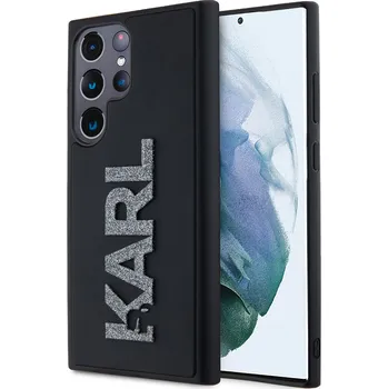 Pouzdro na mobilní telefon Karl Lagerfeld 3D Design Samsung Galaxy S23 Ultra černé třpytivé logo