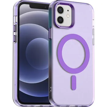 Pouzdro na mobilní telefon Techsuit CandyCase MagSafe pro iPhone 12 iPhone 12 Pro fialová