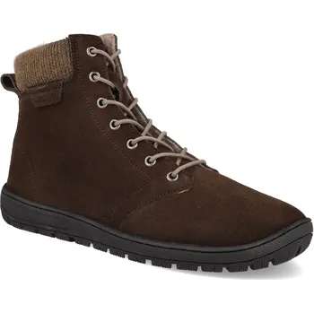 Dívčí zimní obuv Barefoot zimní boty bLIFESTYLE - mooswaldStyle kastanie tmavě hnědé Velikost: 40