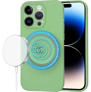 Pouzdro na mobilní telefon Techsuit SoftFlex MagSafe pro iPhone 14 Pro mátově zelený