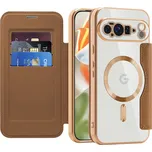 Pouzdro na knihu Techsuit SmartMag Google Pixel 10 Pro XL hnědé