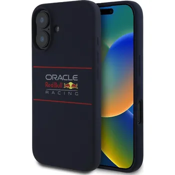 Pouzdro na mobilní telefon Red Bull Racing silikonové pouzdro logo MagSafe iPhone 16 Plus námořnická modrá