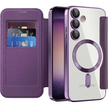 Pouzdro na mobilní telefon Pouzdro na knihu Techsuit SmartMag pro Samsung Galaxy S23 Plus fialové
