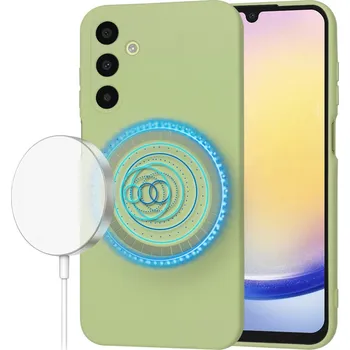 Pouzdro na mobilní telefon Techsuit SoftFlex MagSafe pro Samsung Galaxy A25 5G v barvě matcha