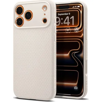 Pouzdro na mobilní telefon Spigen Liquid Air pro iPhone 17 Pro v přírodní titanové barvě