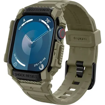 Řemínek na hodinky Spigen Rugged Armor Pro Apple Watch 10 46mm Watch 11 46mm Vintage khaki