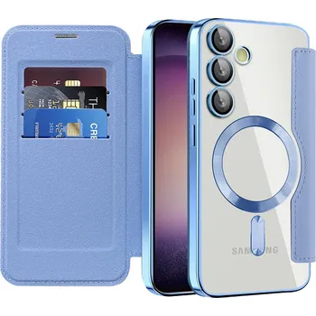 Pouzdro na mobilní telefon Pouzdro na knihu Techsuit SmartMag pro Samsung Galaxy S23 Plus světle modré