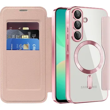 Pouzdro na mobilní telefon Pouzdro na knihu Techsuit SmartMag pro Samsung Galaxy A26 5G růžové