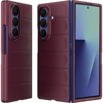 Pouzdro na mobilní telefon Techsuit Magic Shield pro Samsung Galaxy Z Fold7 v barvě bordeaux