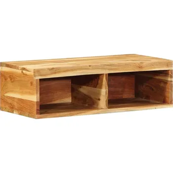 Televizní stolek Nástěnná TV skříňka 80 x 30 x 19 cm masivní hrubý mangovník